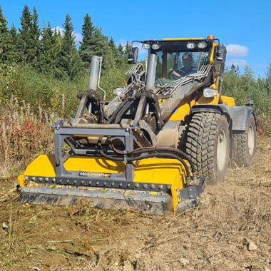 MeriCrusher mulcher for large scale compact loaders