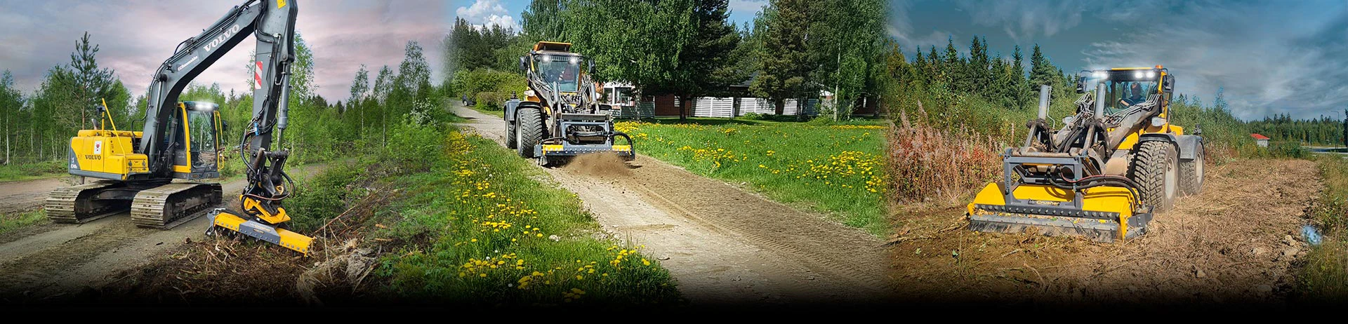 Hydraulic mulchers for compact loaders and excavators